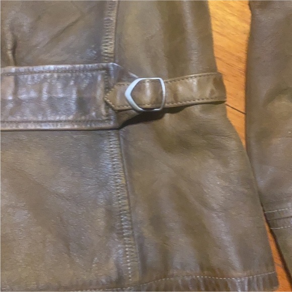 Vintage Roughneck Polo Ralph Lauren Aviator Distressed Leather Jacket XXL - Picture 3 of 12